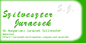 szilveszter juracsek business card